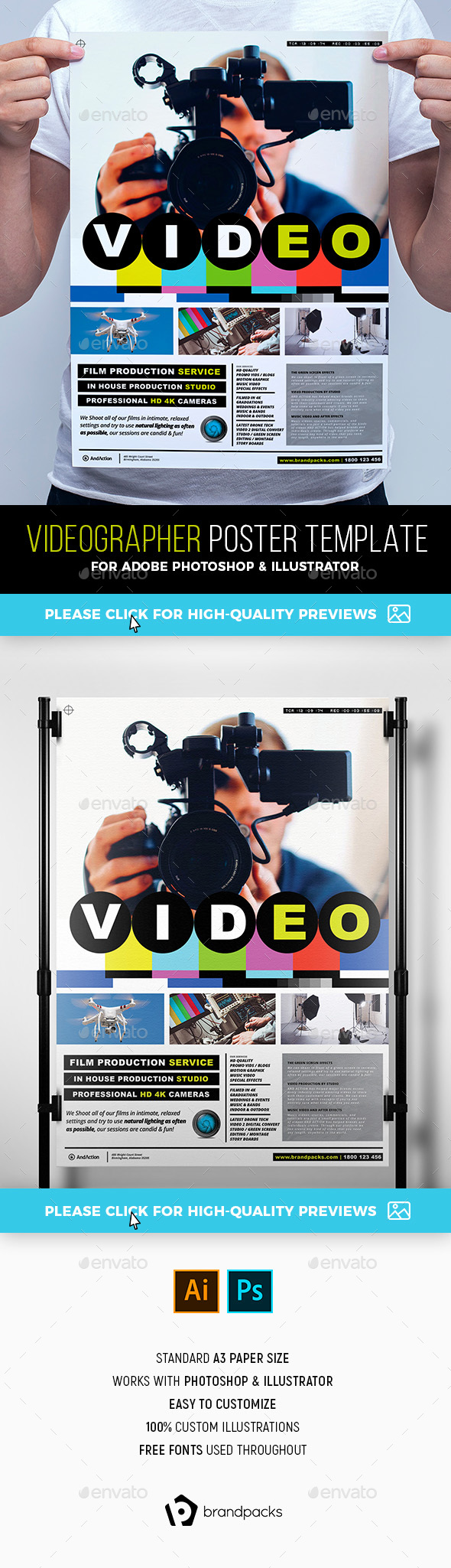 Videographer Poster Template
