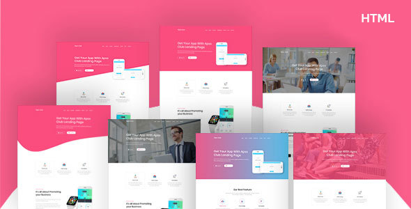 AppsClub – App Landing Page HTML5 Template