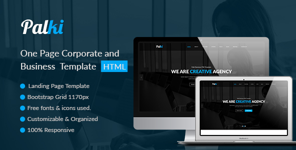 Palki One Page Corporate and Business Template