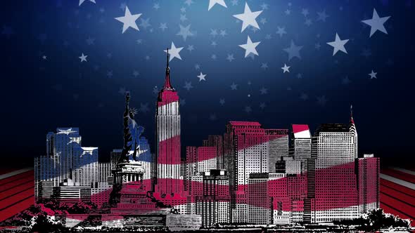 New York City 4th July Loop Background