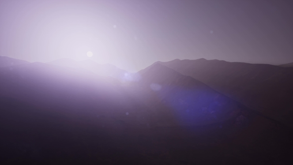 Aerial Green Hills Landscape in Fog alt