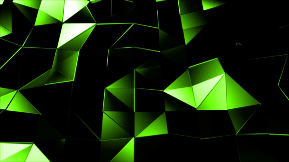 Triangle Polygons Loop Background Green Version alt