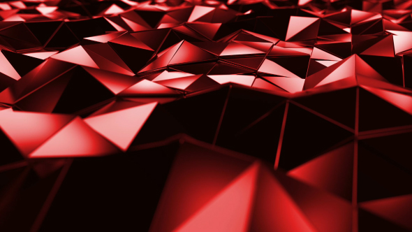 Red Polygonal Geometric Surface Loop alt