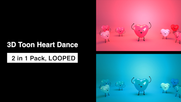 3D Toon Heart Dance Pack