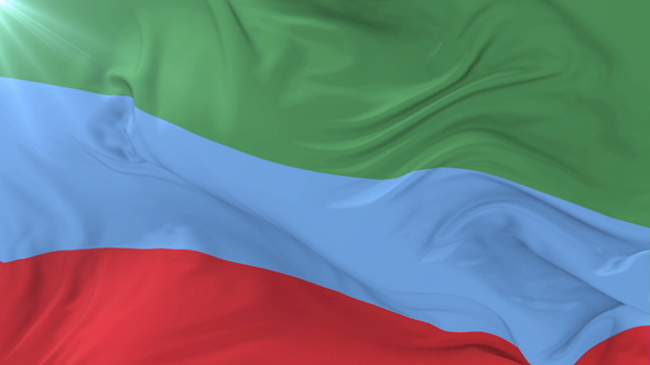 Flag of Dagestan Waving