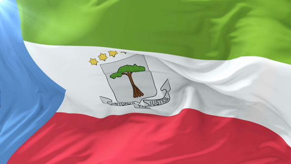 Flag of Equatorial Guinea Waving