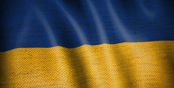 Burlap Flag of Ukraine