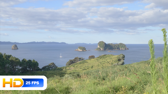 Coastline of Bay With Small Islands