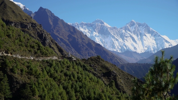 The Way To the Everest in the Himalayas