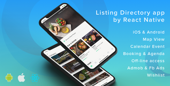 ListApp - Listing Directory mobile app by React Native (Expo version)