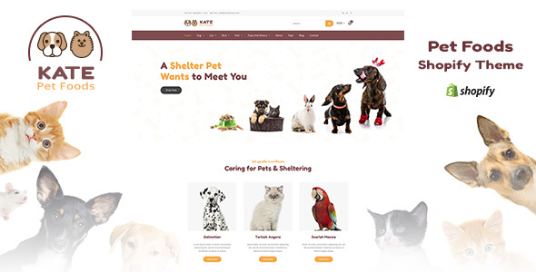 Kate - Pet Store and Pet Food Shopify Theme