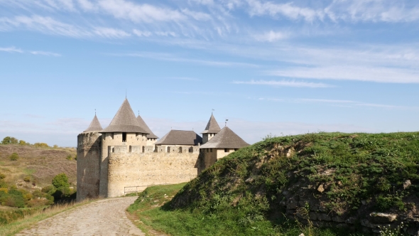 View of the Old Khotyn Fortress