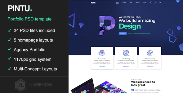 Pintu - Portfolio PSD template