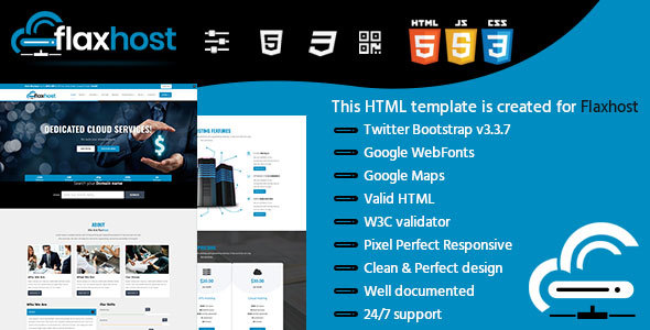 Flax Host - Hosting HTML Template