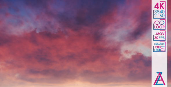 Purple Pink Clouds on a Bright Sky alt
