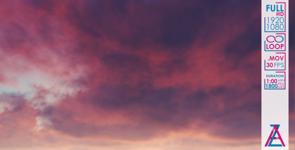 Purple Pink Clouds on a Bright Sky alt