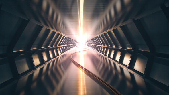 Fly in Futuristic Tunnel 4K alt