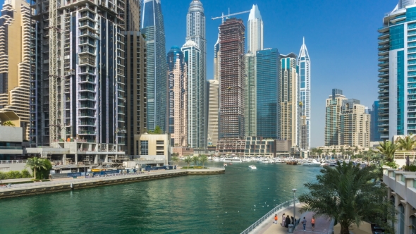 Scenic View of Dubai Marina in UAE