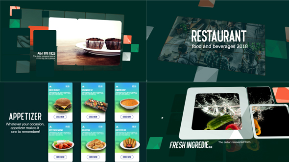 Restaurant Food & Beverages Menu Display