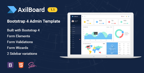 AxilBoard - Bootstrap 4 Admin Dashboard Template