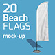 20 Beach Flag Mock-up - GraphicRiver Item for Sale