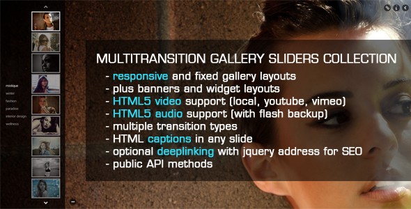 jQuery MultiTransition Gallery Sliders Collection