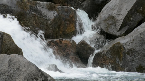 Strong Flows of River Is Draining From Stones,