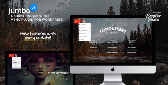 Jumbo: A 3-in-1 full-screen responsive menu for WordPress