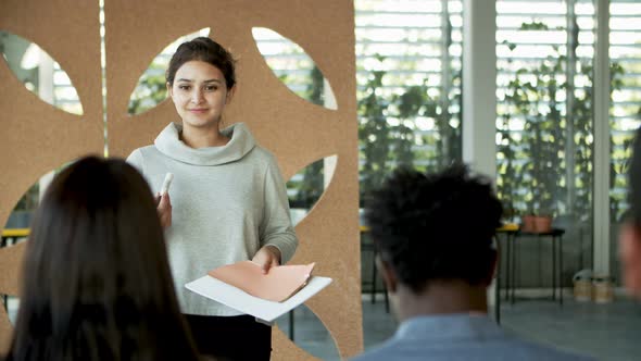 Business Coach Explaining New Material To Employees