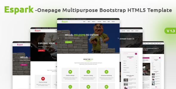 Espark Onepage Multipurpose Bootstrap HTML5 Template