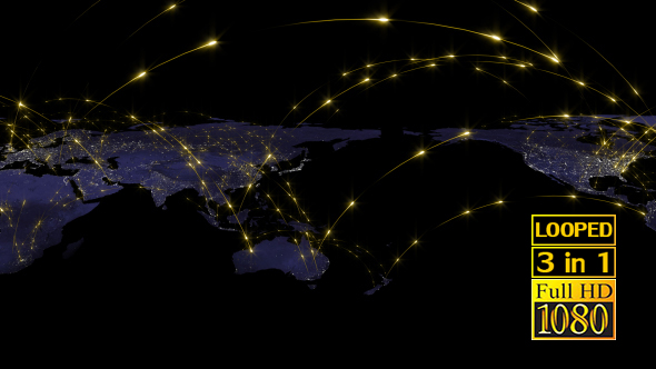 Abstract of World Network, Internet and Global Connection Concept