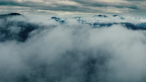 Clouds Mountains Weather Fog Rain Storm Aerial Sky Forest