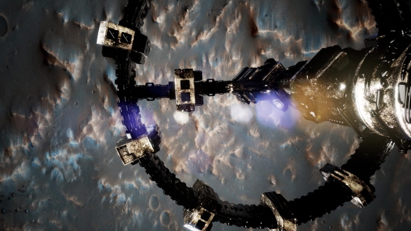 Surveyor Spacecraft Above Mars alt