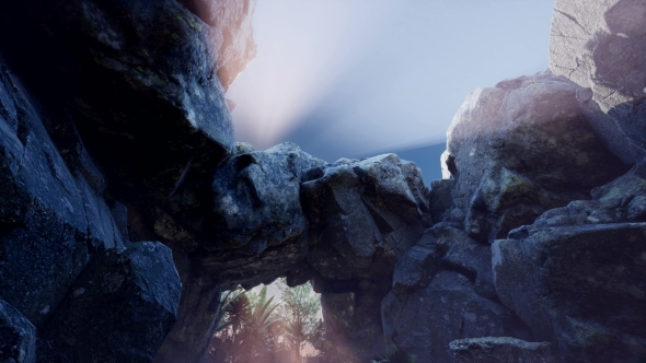 Sun Light Inside Mysterious Cave alt