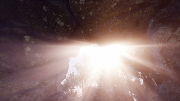 Sun Light Inside Mysterious Cave alt