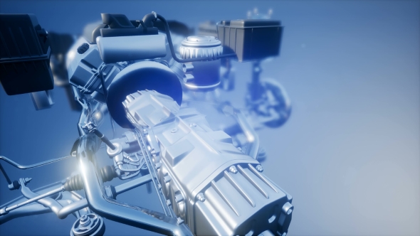 Detailed Car Engine and Other Parts alt