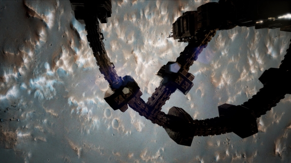 Surveyor Spacecraft Above Mars alt