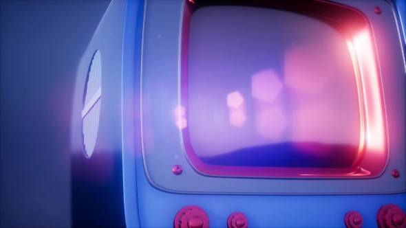 Retro TV on Blue Sky Background alt