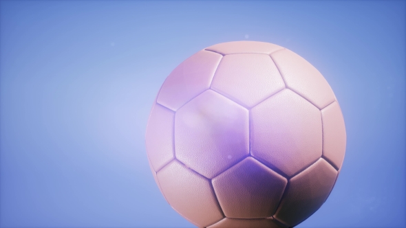 Soccer Ball on Blue Sky Background alt