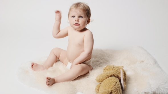 Baby Girl on Rug