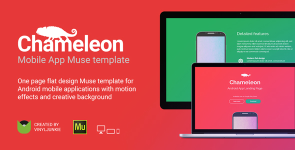 Chameleon - Android App Promo Site Muse Template