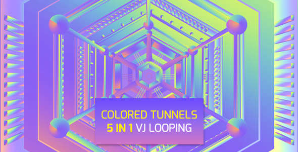 Colored Tunnels Vj Pack