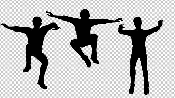 Silhouette Of a Jumping Man (3-Pack) alt