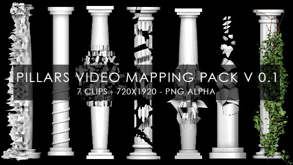 Pillars Video Mapping Pack V 0.1