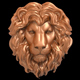 Lion head bas-relief 3D print model - 3DOcean Item for Sale