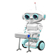 Little Robot Destroys the Paper with Alpha Channel - VideoHive Item for Sale