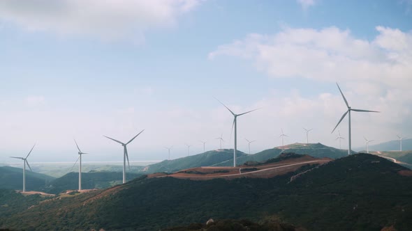 Wind Power Stations on Mountains and Hills
