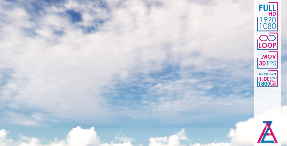 White Cirrus Clouds on the Blue Sky alt