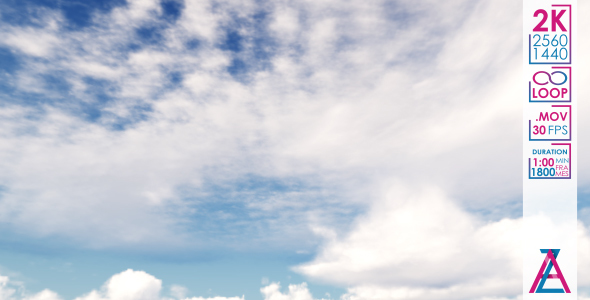 White Cirrus Clouds on the Blue Sky