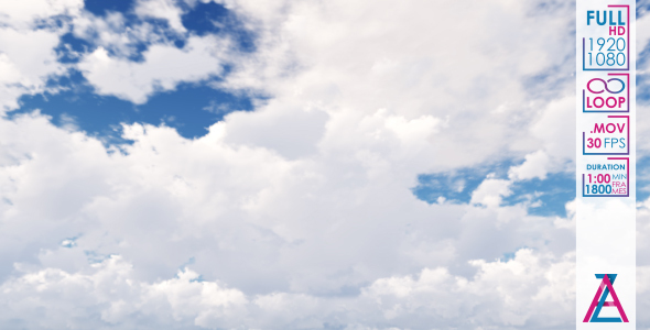 Cumulus Gray Clouds in the Blue Sky